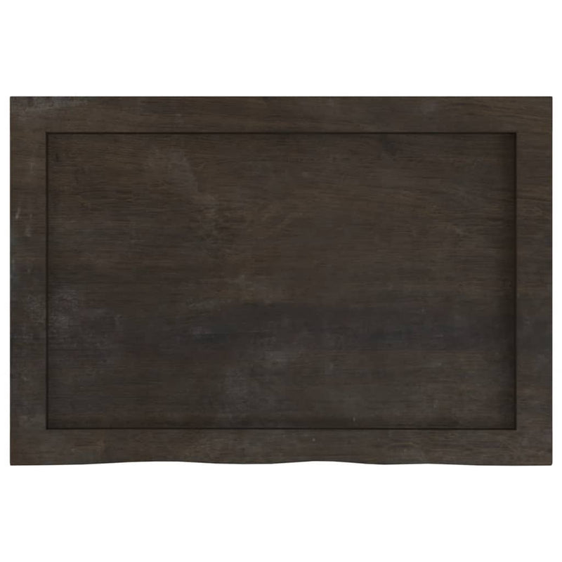 Load image into Gallery viewer, Vidaxl wastafelblad 60x40x(2-6) cm behandeld massief hout donkerbruin
