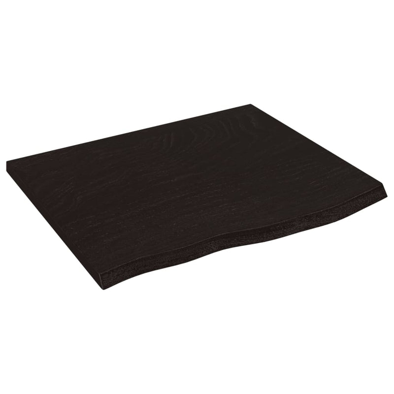 Load image into Gallery viewer, Vidaxl wastafelblad 60x50x(2-6) cm behandeld massief hout donkerbruin
