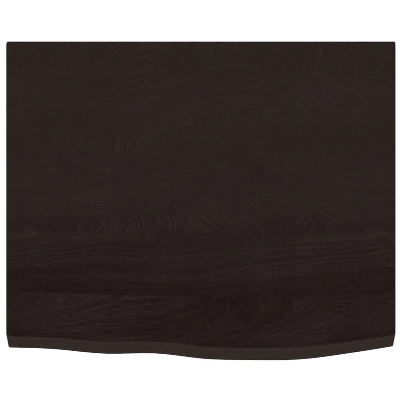 Load image into Gallery viewer, Vidaxl wastafelblad 60x50x(2-6) cm behandeld massief hout donkerbruin
