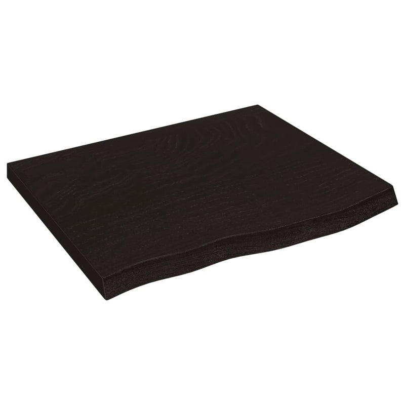 Load image into Gallery viewer, Vidaxl wastafelblad 60x60x(2-4) cm behandeld massief hout donkerbruin
