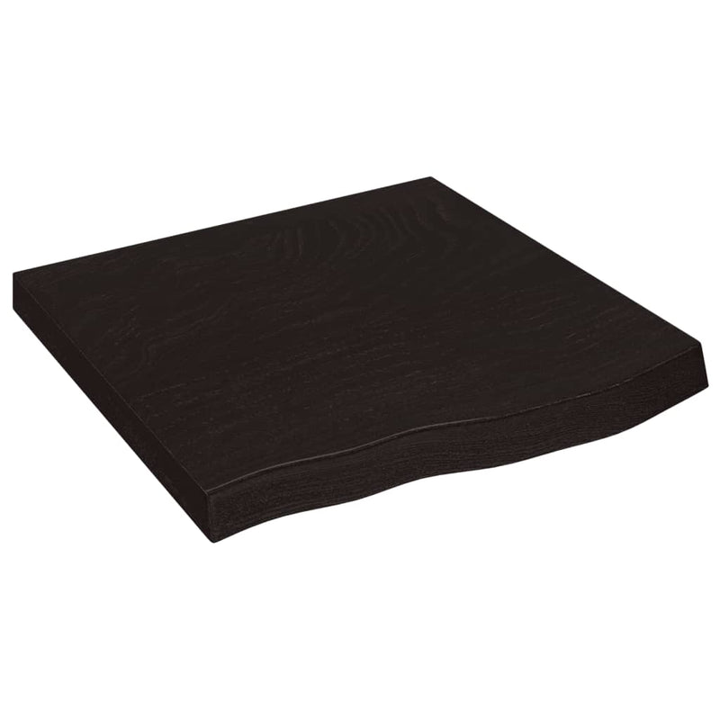 Load image into Gallery viewer, Vidaxl wastafelblad 60x60x(2-6) cm behandeld massief hout donkerbruin
