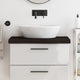 Vidaxl wastafelblad 80x40x(2-6) cm behandeld massief hout donkerbruin