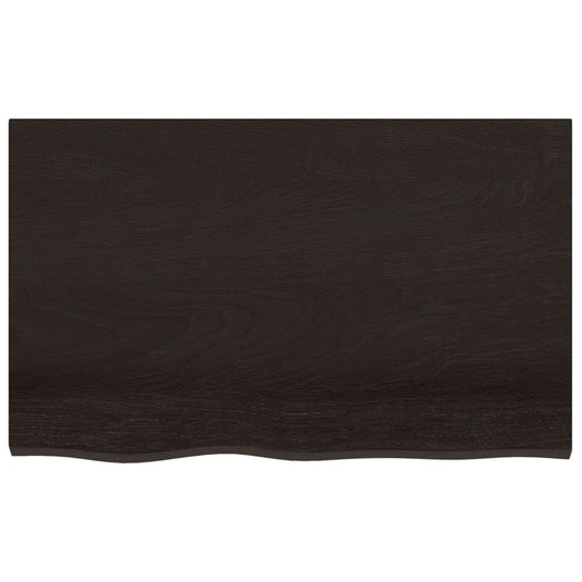 Vidaxl wastafelblad 80x50x(2-6) cm behandeld massief hout donkerbruin