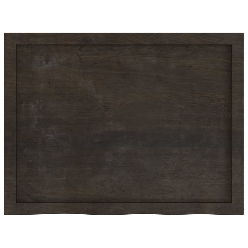Load image into Gallery viewer, Vidaxl wastafelblad 80x60x(2-4) cm behandeld massief hout donkerbruin
