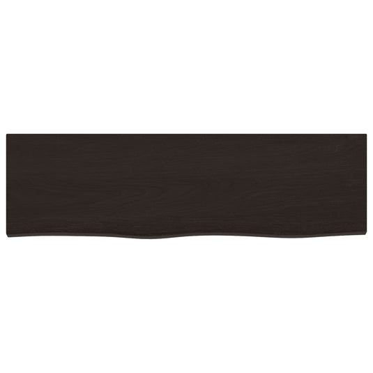 Vidaxl wastafelblad 100x30x2 cm behandeld massief hout donkerbruin