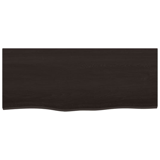 Vidaxl wastafelblad 100x40x2 cm behandeld massief hout donkerbruin