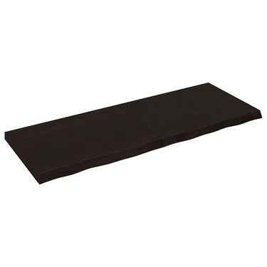 Vidaxl wastafelblad 160x60x(2-6) cm behandeld massief hout donkerbruin