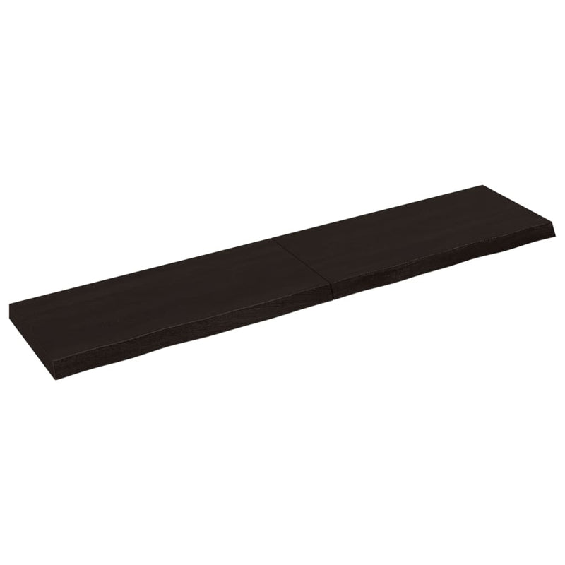 Load image into Gallery viewer, Vidaxl wastafelblad 180x40x(2-6) cm behandeld massief hout donkerbruin
