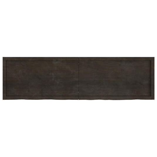 Vidaxl wastafelblad 180x50x(2-4) cm behandeld massief hout donkerbruin