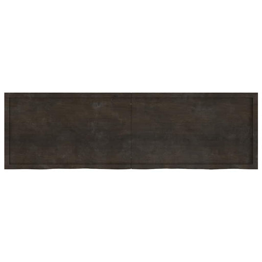 Vidaxl wastafelblad 200x60x(2-4) cm behandeld massief hout donkerbruin