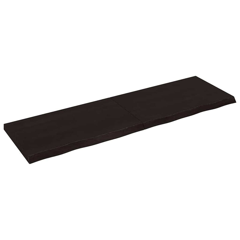 Load image into Gallery viewer, Vidaxl wastafelblad 200x60x(2-6) cm behandeld massief hout donkerbruin
