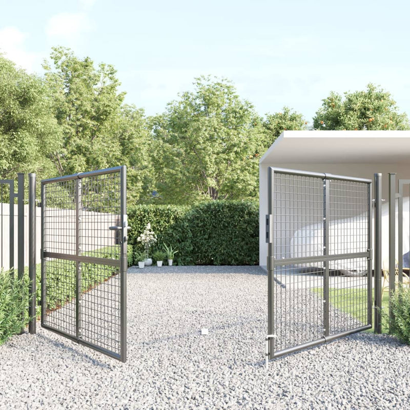 Load image into Gallery viewer, VidaXL Poort draadgaas 300x175 cm staal antracietkleurig
