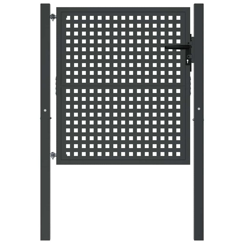 Load image into Gallery viewer, Vidaxl tuinpoort antraciet 100x100 cm staal
