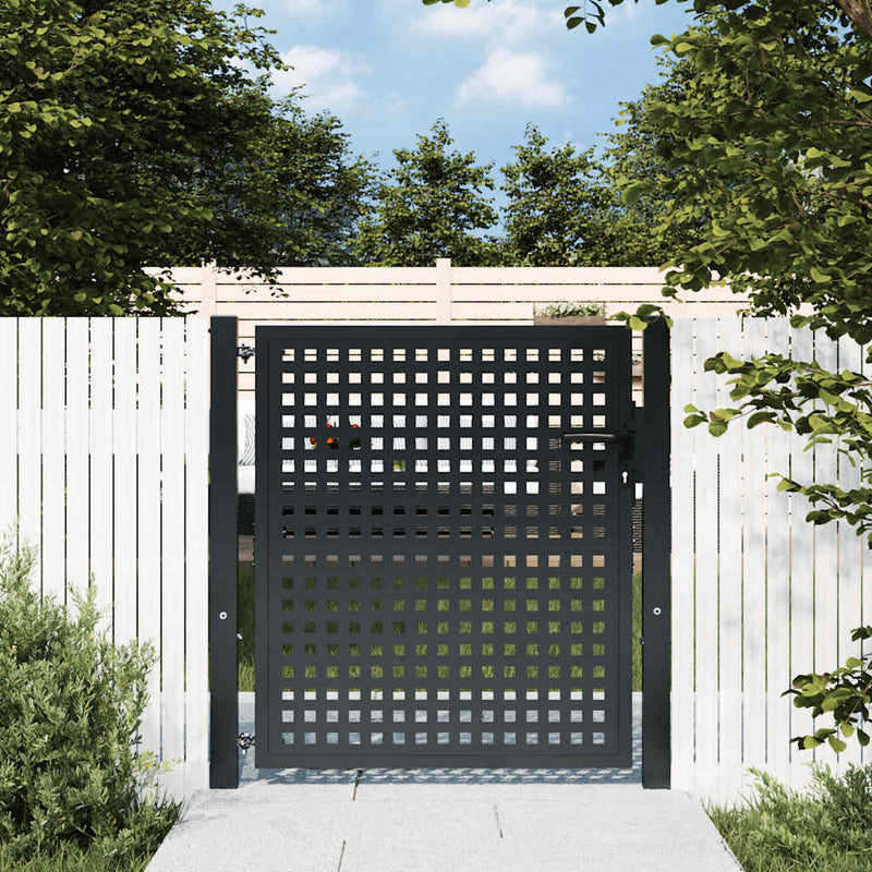 Load image into Gallery viewer, Vidaxl tuinpoort antraciet 100x100 cm staal
