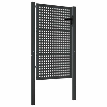 Vidaxl tuinpoort antraciet 100x125 cm staal