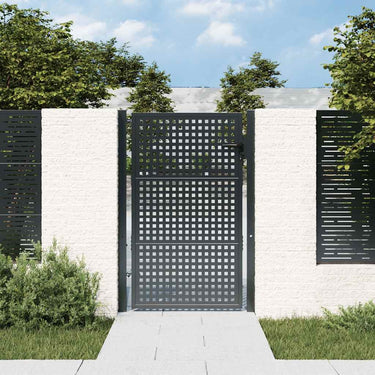 Vidaxl tuinpoort antraciet 100x125 cm staal