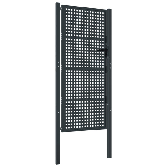VidaXL Poort 105x250 cm staal antracietkleurig