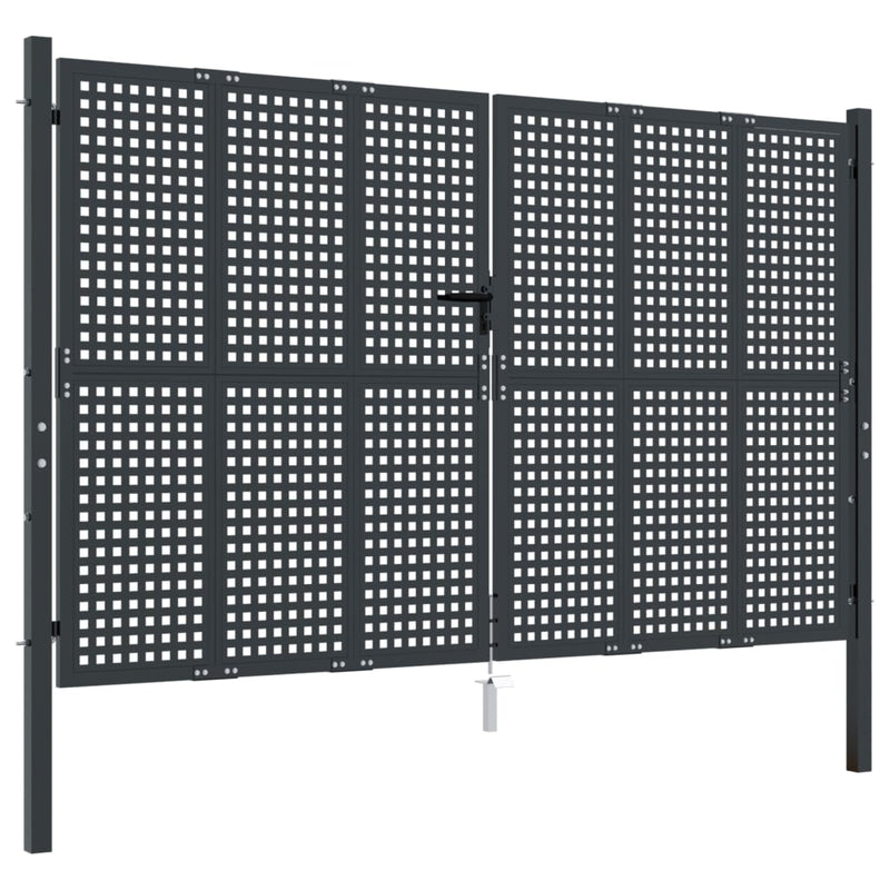 Load image into Gallery viewer, VidaXL Poort 300x175 cm staal antracietkleurig
