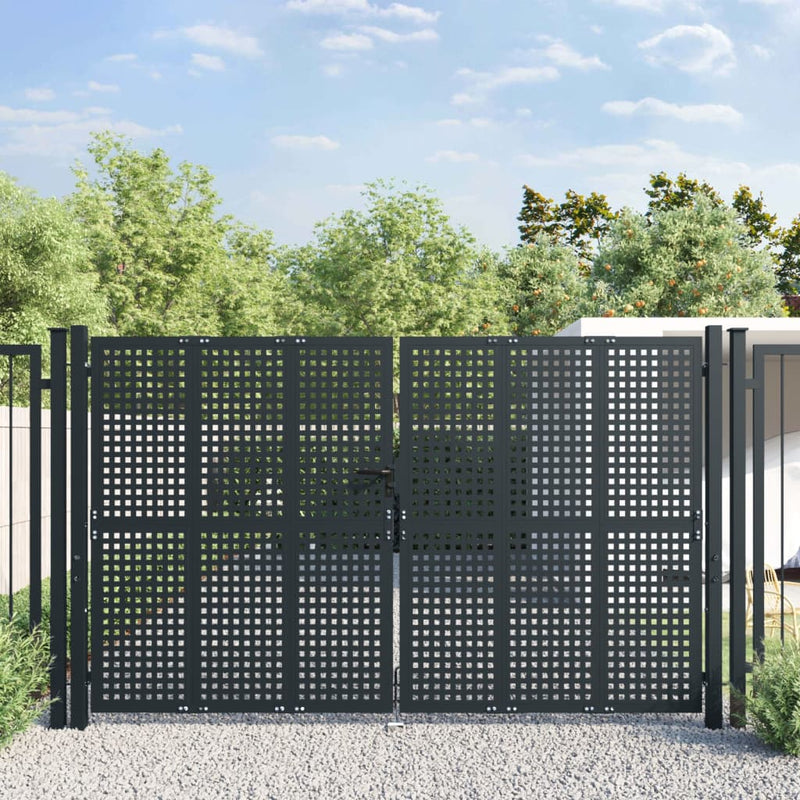 Load image into Gallery viewer, VidaXL Poort 300x175 cm staal antracietkleurig
