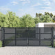 VidaXL Poort 400x200 cm staal antracietkleurig