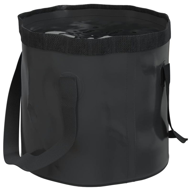 Load image into Gallery viewer, Vidaxl emmers 2 st inklapbaar 20 l pvc zwart
