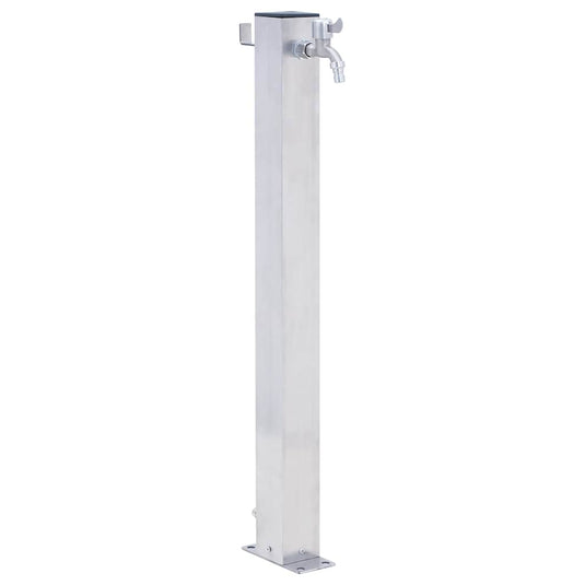 Vidaxl waterzuil vierkant 60 cm roestvrij staal