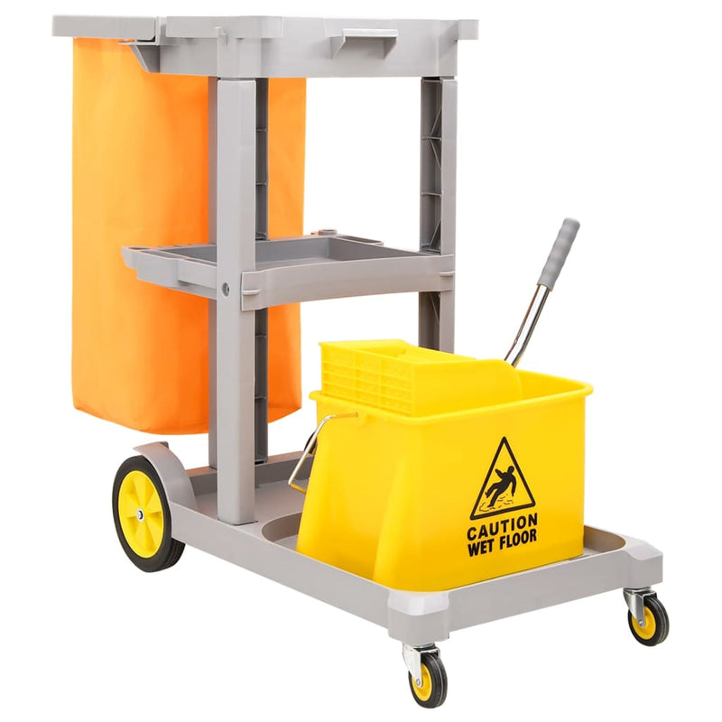 Load image into Gallery viewer, VidaXL Schoonmaaktrolley met dweilemmer polypropeen
