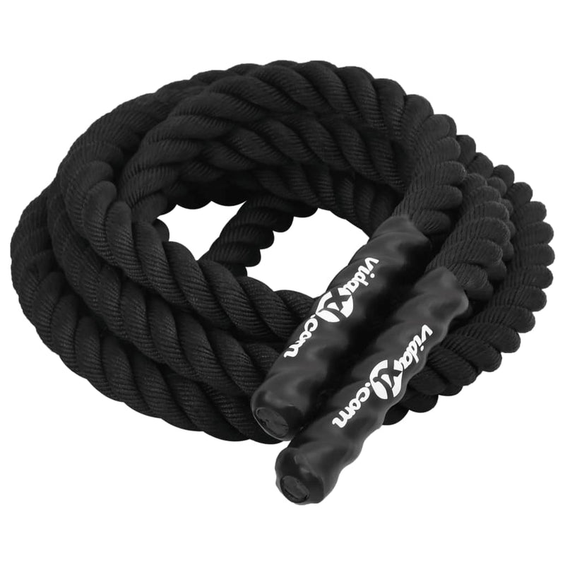 Load image into Gallery viewer, Vidaxl battle rope zwart 6 m 4,5 kg polyester
