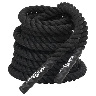 Vidaxl battle rope zwart 15 m 11 kg polyester