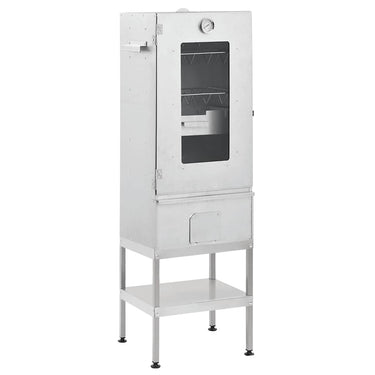 Vidaxl bbq-rookoven met tafel gegalvaniseerd staal