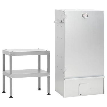 Vidaxl bbq-rookoven met tafel gegalvaniseerd staal