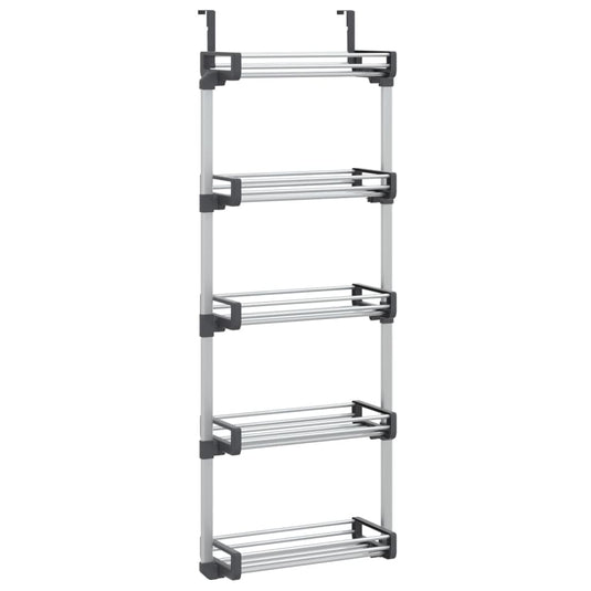 VidaXL Deurorganizer met 5 schappen 52x20x135 cm aluminium