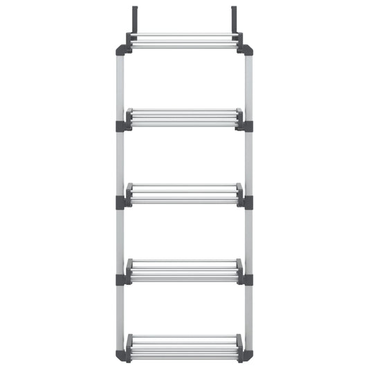 VidaXL Deurorganizer met 5 schappen 52x20x135 cm aluminium