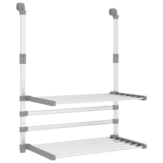 Vidaxl droogrek voor balkon 54x25x42 cm aluminium