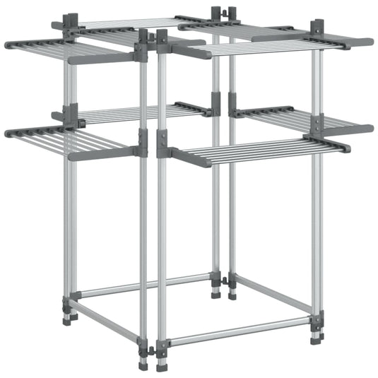 Vidaxl wasrek 107x107x120 cm aluminium
