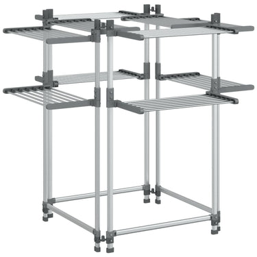 Vidaxl wasrek 107x107x120 cm aluminium
