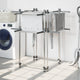 Vidaxl wasrek 107x107x120 cm aluminium