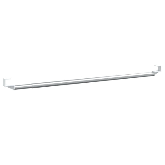 Vidaxl gordijnrails 2 st 40-60 cm aluminium wit en zilverkleurig