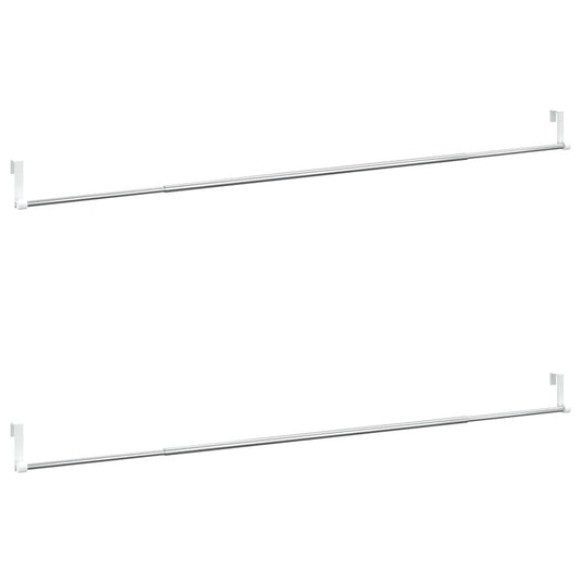 Vidaxl gordijnrails 2 st 90-135 cm aluminium wit en zilverkleurig