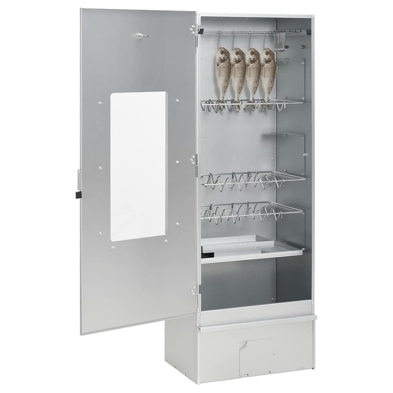 Load image into Gallery viewer, Vidaxl bbq-rookoven met houtsnippers 44,5x29x110 cm staal
