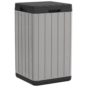 Vidaxl tuinafvalbak 38x38x65 cm polypropeen grijs