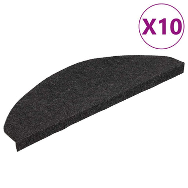 Vidaxl trapmatten zelfklevend 10 st 65x22,5x3,5 cm zwart