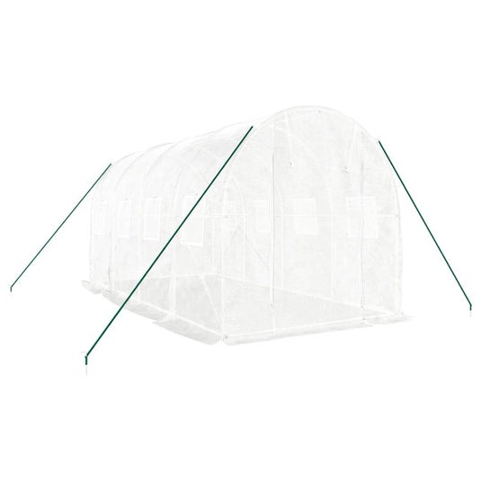 Vidaxl tuinkas met stalen frame 8 m² 4x2x2 m