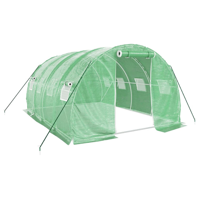 Load image into Gallery viewer, Vidaxl tuinkas met stalen frame 12 m² 4x3x2 m groen
