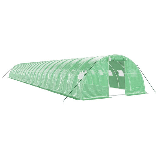 VidaXL Tuinkas met stalen frame 80 m² 20x4x2 m groen