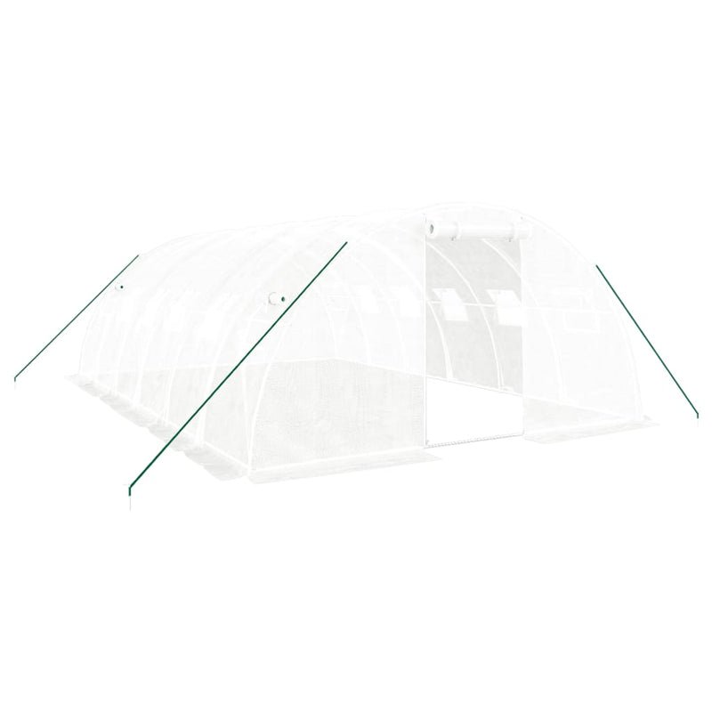 Load image into Gallery viewer, VidaXL Tuinkas met stalen frame 24 m² 6x4x2 m wit
