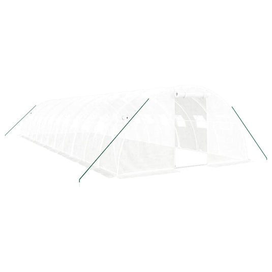 VidaXL Tuinkas met stalen frame 48 m² 12x4x2 m wit