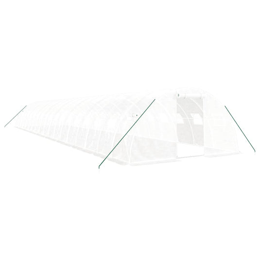 VidaXL Tuinkas met stalen frame 72 m² 18x4x2 m wit