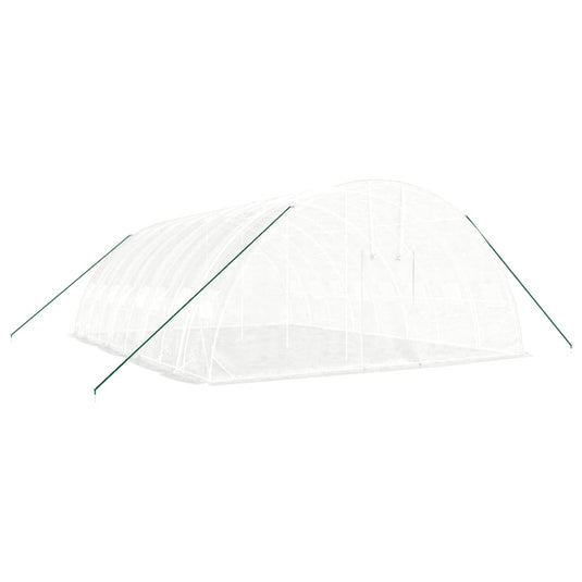 VidaXL Tuinkas met stalen frame 48 m² 8x6x2,85 m wit