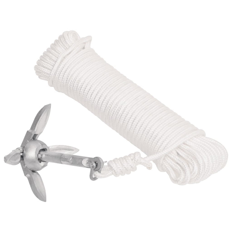 Load image into Gallery viewer, Vidaxl anker met touw inklapbaar 0,7 kg thermisch verzinkt gietijzer
